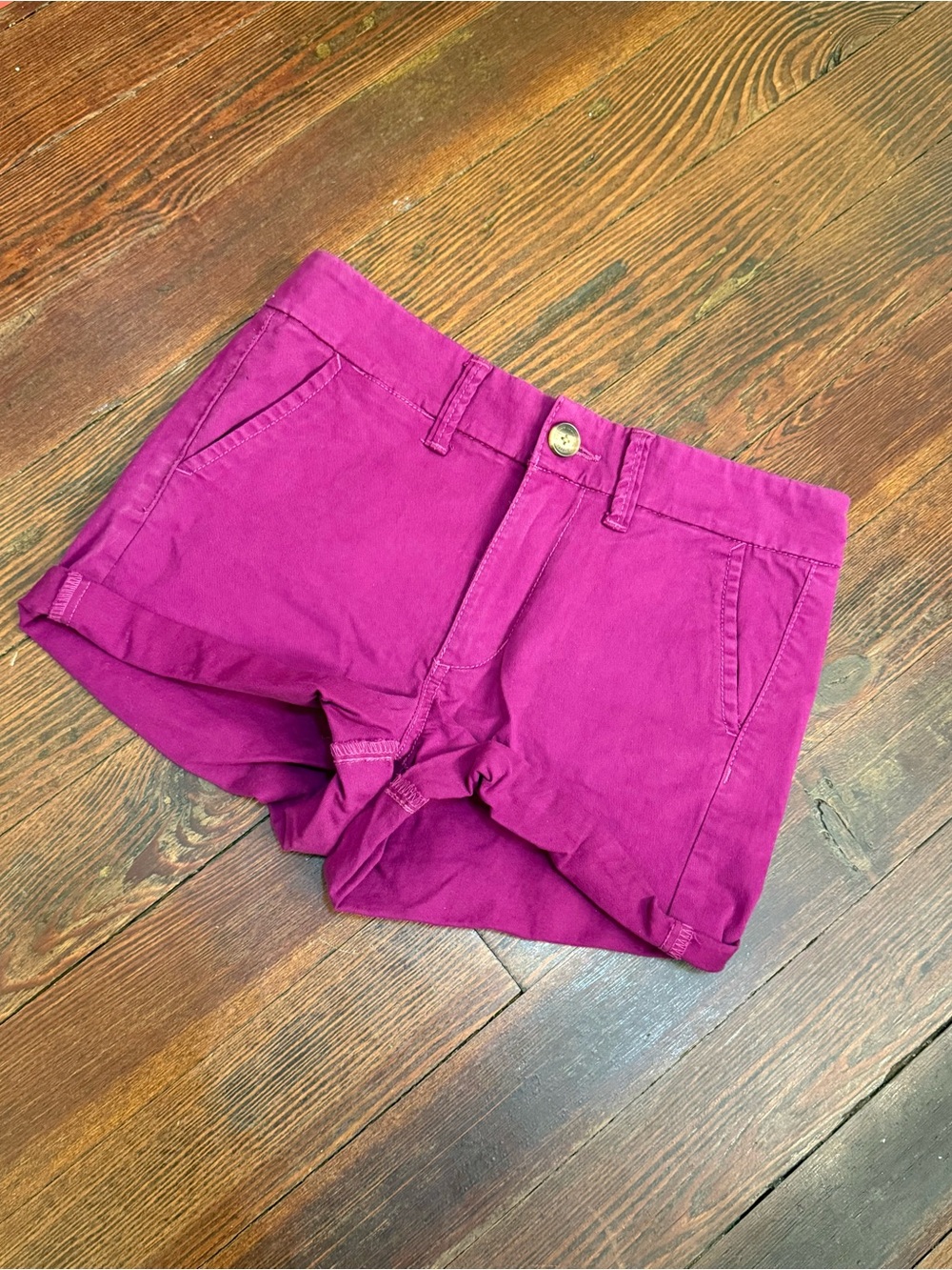 American Eagle Hi-Rise Shortie Purple Womens 4